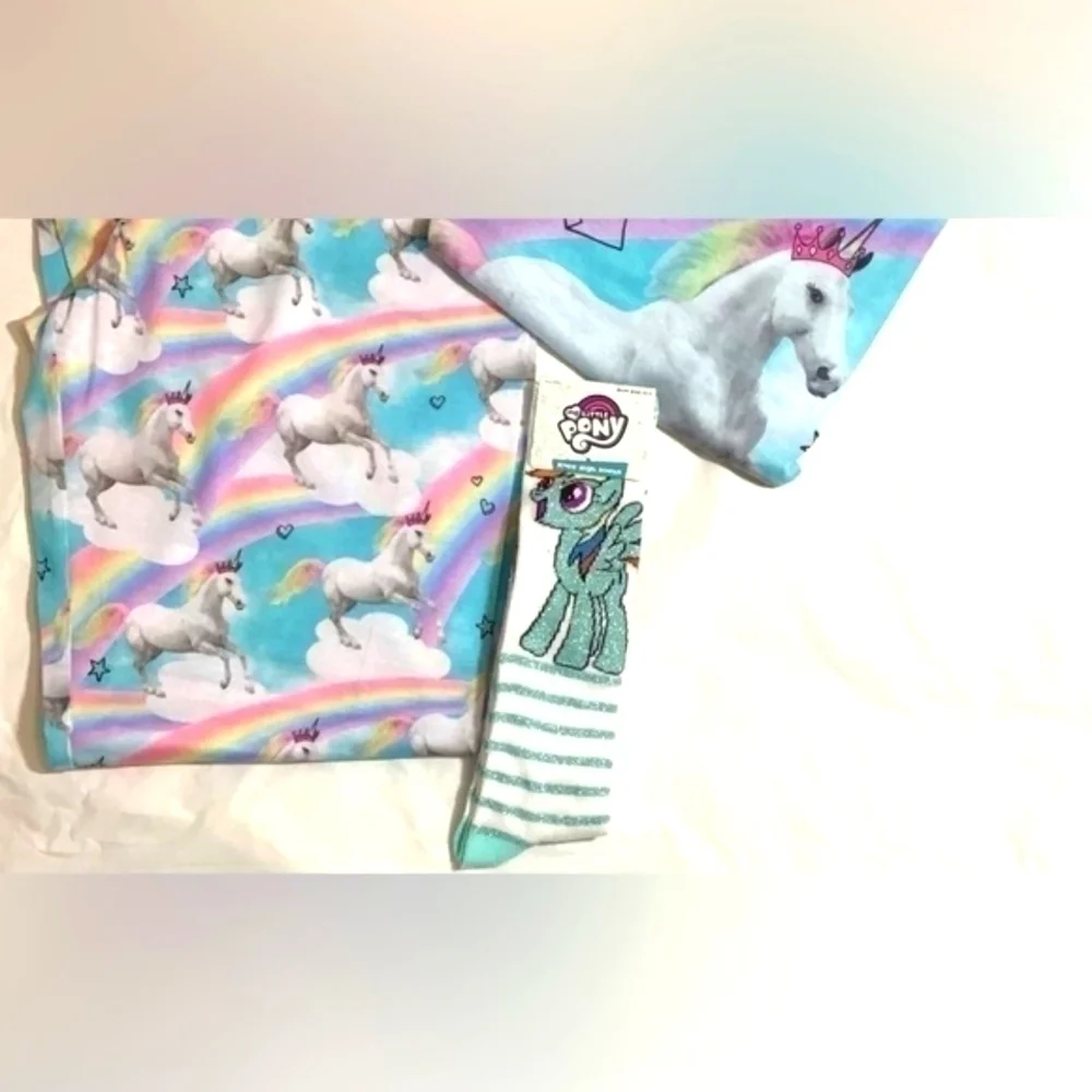 The Children's Place Sweet Vibes Queen Unicorn Pajama Set